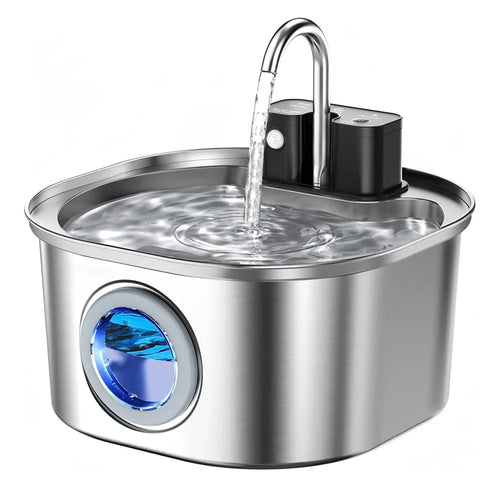 PureFlow Stainless Pet Water Fountain