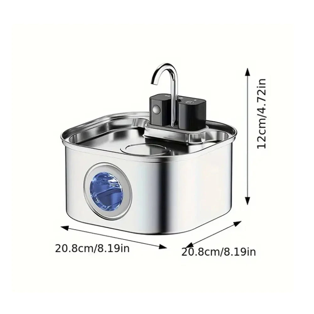 PureFlow Stainless Pet Water Fountain