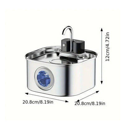 PureFlow Stainless Pet Water Fountain